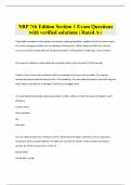 NRP 7th Edition Section 1 Exam Questions with verified solutions | Rated A+