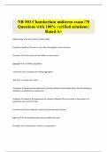 NR 503 Chamberlain midterm exam |70 Questions with 100% verified solutions | Rated A+