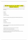 NR 509-Final Exam with 100% verified solutions | Rated A+