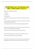 NR 509 Final Exam | 162 Questions with 100% verified solutions | Rated A+