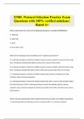 EMD- Protocol Selection Practice Exam Questions with 100% verified solutions | Rated A+