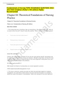 Fundamentals of Nursing TOPIC EXAMINABLE QUESTIONS 2022-2023 Well Enlighten (Potter’s 9th edition) Highly Recommended