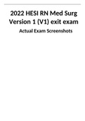 2022 HESI RN MED SURG V1 -V4 Exam QUESTIONS & ANSWERS Bundle