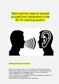 IELTS Most common ways to prevent yourself from distractions in the Listening section