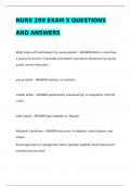 NURS 299 EXAM 5 QUESTIONS AND ANSWERS