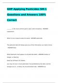 GHP Applying Pesticides SM-1 Questions and Answers 100% Correct