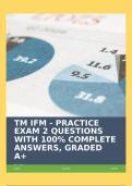 TM IFM - PRACTICE EXAM 2 QUESTIONS WITH 100% COMPLETE ANSWERS, GRADED A+