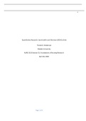 1  Quantitative Research; Sand-Jecklin and Sherman (2014) article  Tiesha B. Henderson  Walden University   NURS 3150 Section 01, Foundations of Nursing Research  	April 26, 2020 	  Page 1 of 4    Journal Club Template for Quantitative Research Article   