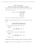 Course note for average rate of change