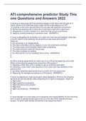 ATI comprehensive predictor Study This one Questions and Answers 2022