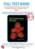 Test Bank For Developmental Biology 12th Edition By Michael J.F. Barresi; Scott F. Gilbert 9781605358222 Chapter 1-25 Complete Guide 