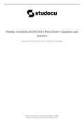 Walden University NURS 6501 Final Exam – Question and Answers (Correct Answers).