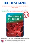 Test Bank Hematology in Practice 3rd Edition by Betty Ciesla 9780803668249 Complete Guide.