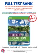 Test Bank For Health Promotion Throughout the Life Span 9th Edition by Carole Edelman, Elizabeth Kudzma 9780323416733 Chapter 1-25 Complete Guide.