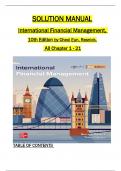 Solution Manual for International Financial Management, 10th Edition, 2024 By Cheol Eun, Bruce G. Resnick, All 1-21  Chapters Covered ,Latest Edition 