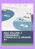 NAO VOLUME 3 (ANSWERED) CORRECTLY & GRADED A+