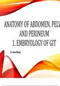 ANATOMY OF ABDOMEN, PELVIS  AND PERINEUM - SUMMARY NOTES