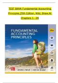 Solution Manual for Fundamental Accounting Principles, 25th Edition by John Wild & Ken Shaw, All 1-26 Chapters Covered ,Latest Edition 