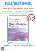 Test Banks For Brunner & Suddarth's Textbook of Medical-Surgical Nursing 14th Edition by Jan Hinkle; Kerry H. Cheever, 9781496347992, Chapter 1-73 Complete Guide