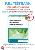 Test Bank for Introduction to Clinical Pharmacology 10th Edition By Constance Visovsky, Cheryl Zambroski, Shirley Hosler Chapter 1-20 Complete Guide A+