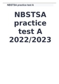 NBSTSA practice test A (2022-2023)