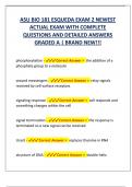 ASU BIO 181 ESQUEDA EXAM 2 NEWEST  ACTUAL EXAM WITH COMPLETE  QUESTIONS AND DETAILED ANSWERS  GRADED A | BRAND NEW!!! 