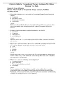 Complete Test Bank Pediatric Skills for Occupational Therapy Assistants 5th Edition Solomon Questions & Answers with rationales (Chapter 1-29)