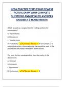 NCRA PRACTICE TESTS EXAM NEWEST  ACTUAL EXAM WITH COMPLETE  QUESTIONS AND DETAILED ANSWERS  GRADED A | BRAND NEW!!!