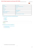 (Full Practice Test)>>ACLS Pretest Questions and Answers 2021 /2022