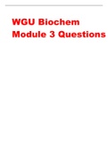 WGU Biochem Module 3 Questions