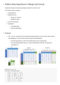 Python Data Operations 4: Merge and concatenation