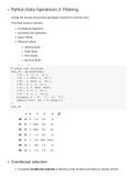 Python Data Operations 3: Filtering