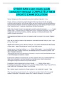 CYBER SAM exam study guide (computer literacy) COMPLETELY NEW UPDATE EXAM SOLUTION