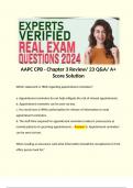 AAPC CPB - Chapter 3 Review/ 23 Q&A/ A+ Score Solution.