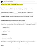 NUR211 Exam 1 ( 50 Q/A) / NUR 211 Exam 1 (Latest, 20222023): Fundamentals of Professional Nursing: Rasmussen College