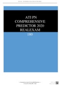 ATI PN COMPREHENSIVE PREDICTOR 2020 REAL EXAM 180 Questions And Answers