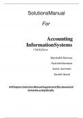 Solutions manual Accounting Information Systems 15th Edition Marshall B. Romney , Paul John Steinbart, Scott L. Summers and David A. Wood 