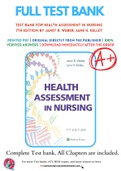 Test Bank For Health Assessment in Nursing 7th Edition by Janet R. Weber; Jane H. Kelley 9781975161156 Chapter 1-34 Complete Guide .