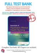 Test Bank For Essentials of Psychiatric Mental Health Nursing 4th Edition by Elizabeth M. Varcarolis; Chyllia D Fosbre 9780323625111 Chapter 1-28 Complete Guide .