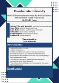 NUR 546 Psychopharmacology for the Psychiatric-Mental Health Nurse Practitioner 2024 – 2025   NUR 546 Midterm Exam Study Guide | 100% Pass | 