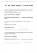 Nursing Pharm Nrsg 106 Correct Answers