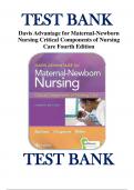 Test Bank for Davis Advantage for Fundamentals of Nursing Care: Concepts, Connections & Skills 4th Edition By Marti Burton; David Smith Chapter 1-38 Complete Questions and Answers A+ Latest Update 2024