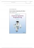 Solution Manual for Control Systems Engineering, 8th Edition by Norman S. Nise |All Chapters |Complete  guide  A+.