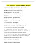 NERC Reliability Standard numbers and titles.