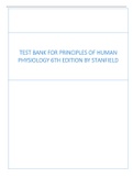 Test Bank for Principles of Human Physiology 6th Edition by Stanfield