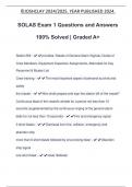 SOLAS Exam 1 Questions and Answers 100% Solved | Graded A+