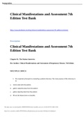 Clinical Manifestations and Assessment 7th Edition Test Bank.