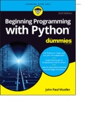 Beginning Programming with Python for Dummies