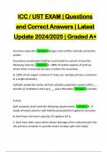 ICC / UST EXAM | Questions and Correct Answers | Latest Update 2024/2025 | Graded A+