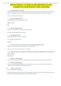 NR 511 WEEK 1 CLINICAL READINESS EXAM – QUESTIONS AND ANSWERS (2019/20) A+ 1. Define diagnostic reasoning Reflective thinking because the process involves questioning one's thinking to determine if all possible avenues have been explored and if the con